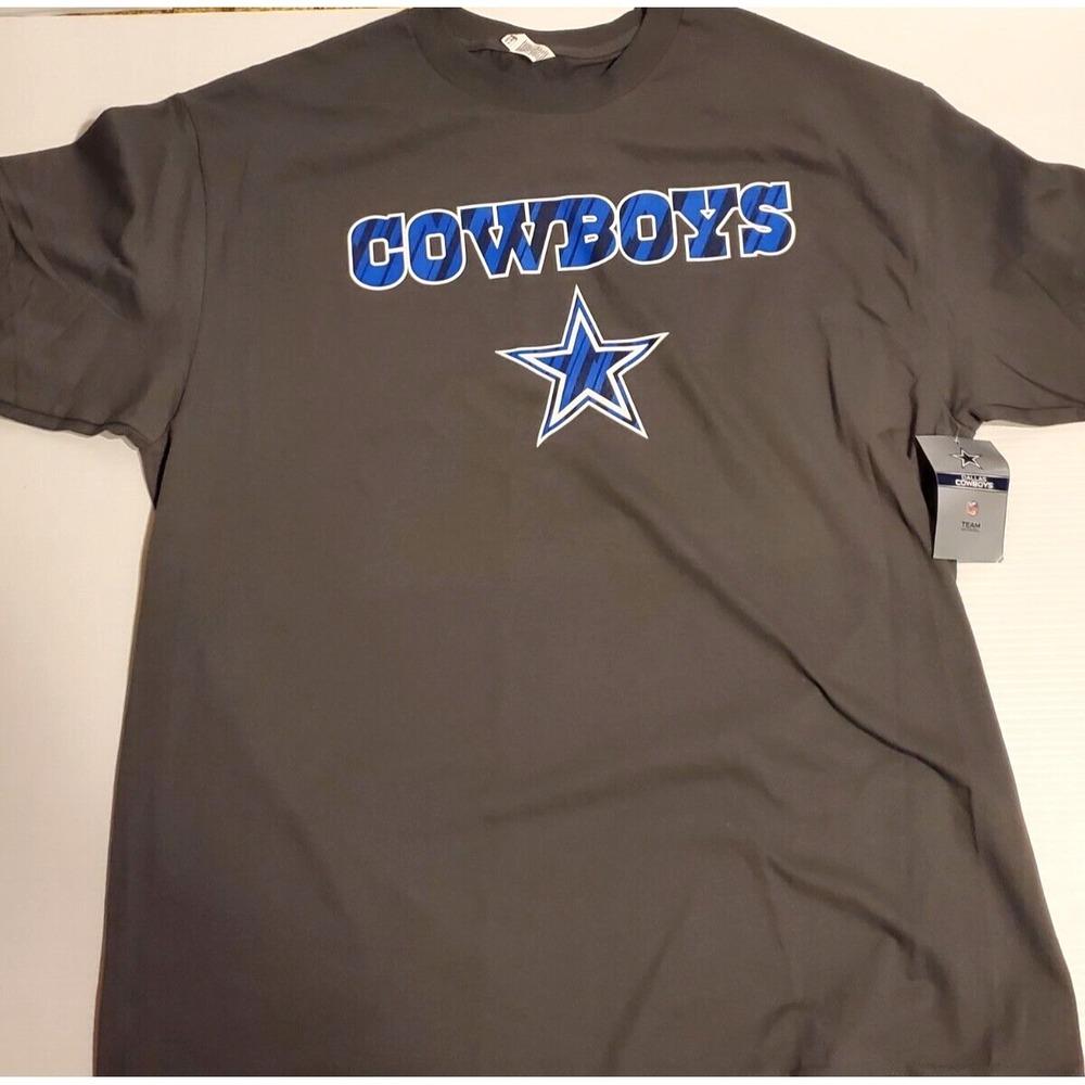 NFL Alstyle Dallas Cowboys Mens Sz XL Grey Graphic Tee Blue Cowboys Star Logo - Picture 1 of 7